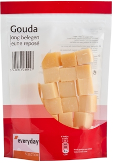 Gouda cheese in doypack